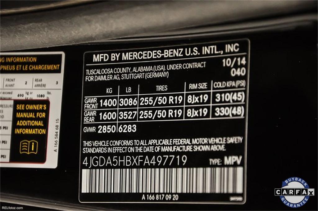 Used 2015 Mercedes-Benz M-Class ML 350 for sale Sold at Gravity Autos Marietta in Marietta GA 30060 26