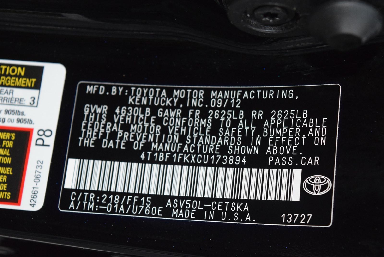 Used 2012 Toyota Camry L for sale Sold at Gravity Autos Marietta in Marietta GA 30060 39