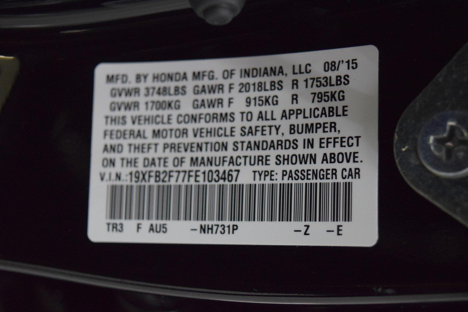 Used 2015 Honda Civic Sedan SE for sale Sold at Gravity Autos Marietta in Marietta GA 30060 70